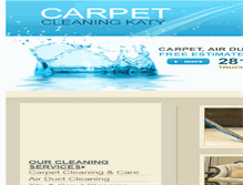 Tablet Screenshot of carpetcleaningkaty.com